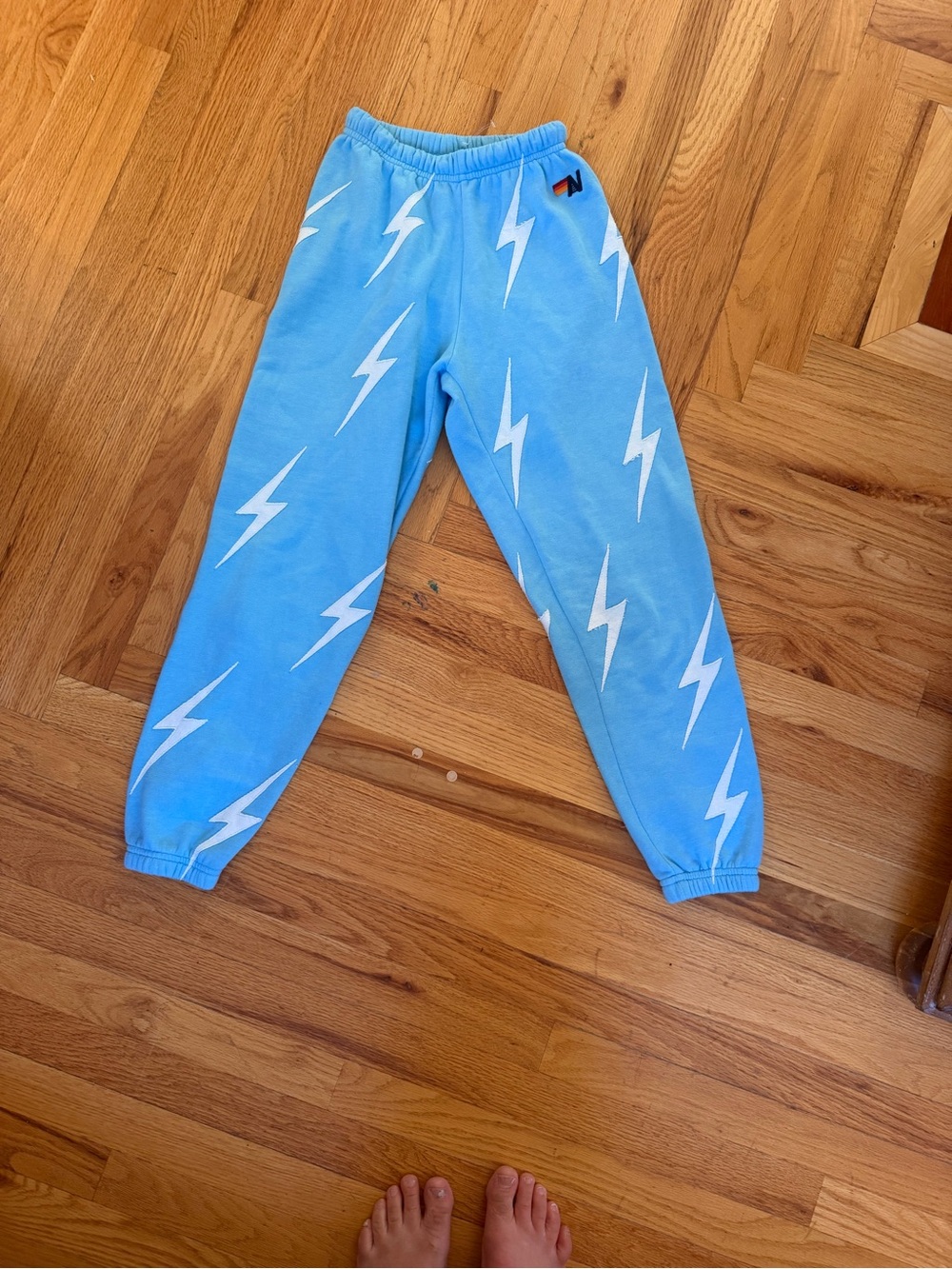 Aviator Nation Light Blue Lightning Joggers